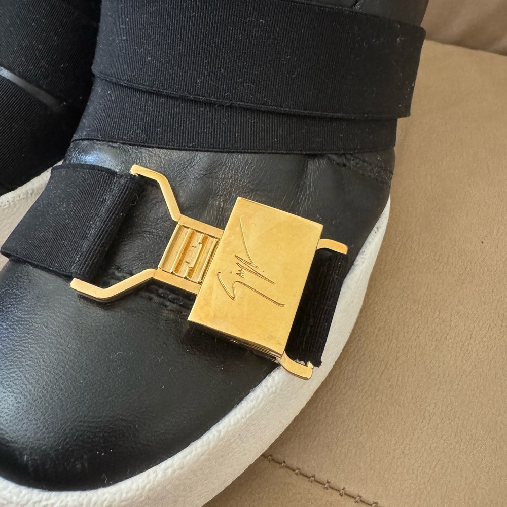 Giuseppe Zanotti wedge sneakers black and gold - Picture 7 of 7